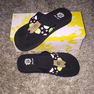 Brand new yellow box flip flops